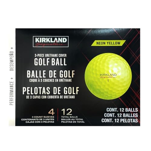 KIRKLAND ゴルフボール ネオンイエロー パフォーマンスプラス（1ダース） 送料無料
