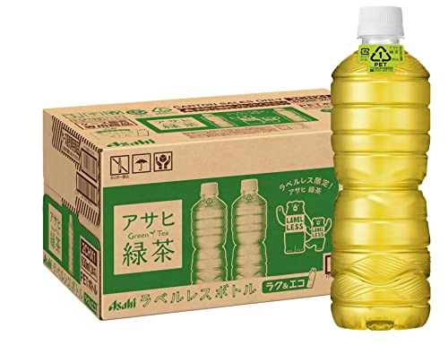 アサヒ飲料 「アサヒ 緑茶」 ラベルレスボトル 630ml×24本 送料無料