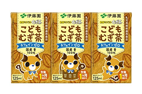 伊藤園 健康ミネラルむぎ茶 こどもむぎ茶 紙パック 125ml×3本パック×12個 送料無料