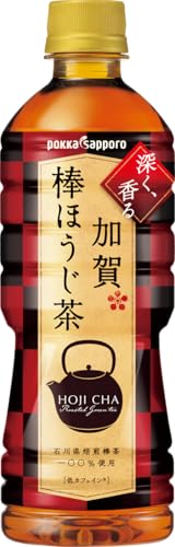 ポッカサッポロ 加賀棒ほうじ茶 525ml PET ×24本 低カフェイン 金沢発祥 国産棒茶100％使用 送料無料