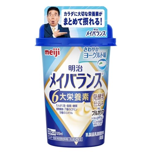 メイバランスミニカップ 発酵乳仕込み さわやかヨーグルト味 125ml×12本 明治 送料無料