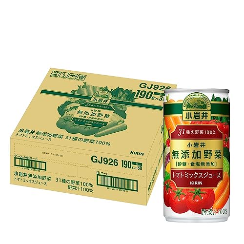 Rakuten - キリン 小岩井 無添加野菜 31種の野菜と果実 100% 190g 缶 30本 野菜ジュース トマトミックスジュース 送料無料