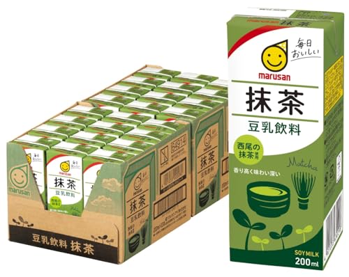マルサン 豆乳飲料抹茶 200ml×24本 送料無料