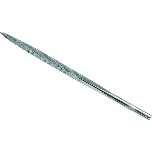 -/120×25×3mm/SA085B2・入数:1本・サイズ:120×25×3mm・材質/仕上:SK-2特長 ・ヤスリの目詰まりがほとんどなく、切削粉のハク離性に優れ、アルミや樹脂の研削におすすめです。 ・シャープな切れ味でステンレスなどの難削材などもスムーズに研削できます。 ・柄の部分が丸シャンクになっており、Φ3用の電動・空気圧工具に装着してご使用ください。 用途 ・アルミ、機械加工部品の研削。 仕様 ・タイプ:中目 ・全長(mm):85 ・刃長(mm):45 ・刃幅(mm):3.8 ・形状:三角 ・柄部φ(mm):3 ・軸径(mm):3 材質/仕上 ・SK-2