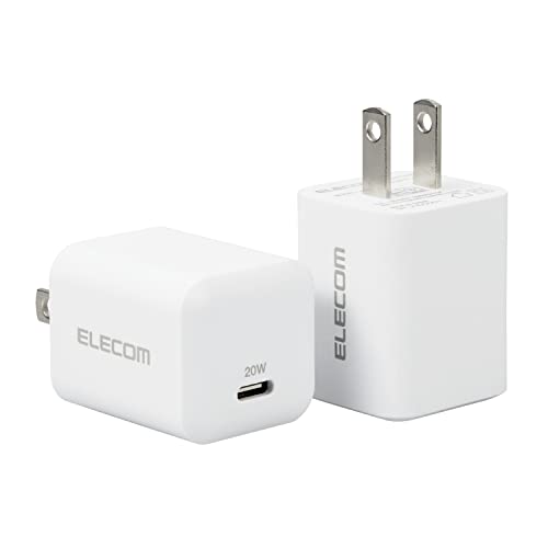単品ホワイト/-/EC-AC12WH・Style:単品・パッケージ個数:1・USB Power Delivery認証済みのUSB Type-C(TM)(USB-C(TM))ポートを搭載し、対応するスマートフォン、タブレットなどを超高速充電できるUSB AC充電器です。・手のひらにすっぽり隠れるほど小さく(約39mm×31mm×29.5mm※プラグを除く)、軽量(約45g)なので外出や出張などの際の持ち運びに便利です。・持ち運び用、自宅用などに便利な2個入りです。・USB Power Delivery(パワーデリバリー)とは、アダプターと接続機器間で情報をやり取りすることで、その機器間における適した電力を選択し、高速充電を実現するUSB規格です。100W(※)という高電力に対応するため、さまざまな機器での利用が広がっています。※本製品の出力は20Wです。・端末に応じて出力が5V/3A、9V/2.22Aと可変し、iPhoneなどのスマートフォンから、タブレット端末まで幅広く高速充電できます。【 仕様 】 ■対応機種:USB Type-C(TM)(USB-C(TM))ポートからUSB Power Delivery 3.0(20W)の規格内で充電が可能な機器 ■定格入力電圧:AC100-240V 50/60Hz ■定格入力電流:0.6A ■定格出力電力:20W ■定格出力電圧:5V/9V ■定格出力電流:5V時3A/9V時2.22A ■外形寸法:幅約39mm×厚み約31mm×高さ約29.5mm ※プラグを除く ■重量:約45g ■カラー:ホワイト ■使用可能地域:日本 ■期間:1年間 ■コネクタ形状:USB Type-C(TM)(USB-C(TM))(メス) ■コンセントプラグ仕様:固定プラグ ■使用温度範囲:0℃~25℃ ■法令:◇PSE 特定電気用品 ■その他:2個入り ※USB Type-C and USB-C are trademarks of USB Implementers Forum 【 説明 】 ■USB Power Delivery認証済みのUSB Type-C(TM)(USB-C(TM))ポートを搭載し、対応するスマートフォン、タブレットなどを超高速充電できるUSB AC充電器です。 ■手のひらにすっぽり隠れるほど小さく(約39mm×31mm×29.5mm※プラグを除く)、軽量(約45g)なので外出や出張などの際の持ち運びに便利です。 ■持ち運び用、自宅用などに便利な2個入りです。 ■USB Power Delivery(パワーデリバリー)とは、アダプターと接続機器間で情報をやり取りすることで、その機器間における適した電力を選択し、高速充電を実現するUSB規格です。100W(※)という高電力に対応するため、さまざまな機器での利用が広がっています。※本製品の出力は20Wです。 ■端末に応じて出力が5V/3A、9V/2.22Aと可変し、iPhoneなどのスマートフォンから、タブレット端末まで幅広く高速充電できます。 ■耐トラッキング性の要求事項(PSE:電気用品法)を満足したコンセントプラグを採用しています。 ■※本製品にケーブルは同梱しておりません。別途MFi認証品のUSB Type-C(TM)(USB-C(TM)) to LightningケーブルやエレコムのUSB規格認証USB Type-C(TM)(USB-C(TM)) to USB Type-C(TM)(USB-C(TM)) ケーブル等をご用意ください。 ■※端末本体や充電器が濡れた状態で充電すると、異常な発熱・焼損の原因となり大変危険ですのでおやめください。 ■※USB Type-C and USB-C are trademarks of USB Implementers Forum ■自社環境認定基準を1つ以上満たし、『THINK ECOLOGY』マークを表示した製品です。 ■環境保全に取り組み、製品の包装容器におけるプラスチック重量を、社内基準製品より20%以上削減した製品です。 ■環境保全に取り組み、製品の包装容器におけるプラスチック重量を、社内基準製品より20%以上削減した製品です。 ■環境保全に取り組み、製品の包装容器が紙・ダンボール・ポリ袋のみで構成されている製品です。 【商品に関するお問い合わせ】 エレコム総合インフォメーションセンター TEL. 0570-084-465 FAX. 0570-050-012 受付時間 / 10:00~19:00 年中無休