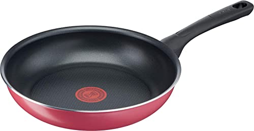 03) フライパン26cmレッド/26cm/B55905・Color:レッドSize:26cmPatternName:フライパン・パッケージ個数:1・日本正規品は、品質表示・取扱説明書が印刷されたティファールの台紙で梱包されています・取扱説明書をよく読んでご使用ください・サイズ(約):幅45.15×奥行27.5×高さ7.76cm・深さ5.01cm、本体重量(約):590g・素材・材質:本体・底/アルミニウム合金・取っ手/フェノール樹脂・加工/チタン・コーティング(内側)・ふっ素樹脂塗膜加工 (外側)、生産国:フランス・対応熱源:ガス・電気プレートコイル・セラミックヒーター・ハロゲンヒーター (※電磁調理器(IH)には非対応)、付属品:取扱説明書コーティングが耐久性アップ、より長持ち。軽く、使いやすくなったガス火のラインナップ。縁は液だれしづらい構造 コーティングがグレードアップ、従来品比で2倍の耐久性! お知らせマークのデザインを一新、より機能がわかりやすく 丈夫になった底面で、軽さを実現。より使いやすく 対応熱源:ガス、電気プレートコイル、セラミックヒーター、ハロゲンヒーター ※注意:電磁調理器(IH)には非対応 PFOA・鉛・カドミウムは不使用
