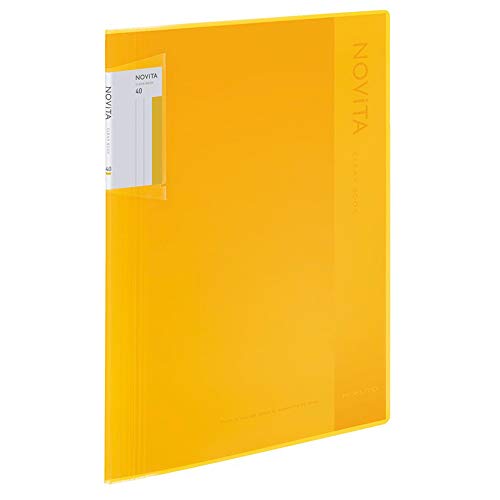 40ポケット(500枚収容可能)イエロー/1冊/ラ-NV40Y・Color:イエローSize:1冊Style:40ポケット(500枚収容可能)・パッケージ個数:1・【外寸法(高さ・幅・背幅)】 307×251×8〜50mm・【サイズ】 A4-S 【カラー】 黄・【ポケット枚数】 40枚・【仕様】 替背紙式、中紙なし・【材質】 表紙:R-PP、ポケット:PP商品紹介 ■■書類の量に応じて背幅が変わるから、かさばらずに収容できるクリヤーブック ノビータ■■ 【背幅が約8倍広がる】 書類の量に合わせて背幅が変わるので、いつでもコンパクトに書類を収容できます。 【書類が少なくてもかさばらない】 書類が少なくても背幅がかさばらず、無駄なスペースを作りません。使い始めから、コンパクトに保管できます。 【書類が多くてもかさばらない】 大量の書類を入れても、書類が丸まることなくすっきり収容。ファイルが膨らまないので、表紙もぴったり閉じることができます。 ●商品仕様 ・カラー/黄 ・サイズ/A4 ・外寸法(高さ×幅×背幅)/ 307×251×8~50mm ・ポケット枚数/40枚(中紙なし) ・材質/表紙・ポケット:R-PP 原材料・成分 表紙:R-PP、ポケット:PP 安全警告 ※製品の収容枚数は、20ポケット:約400枚、40ポケット:約500枚 60ポケット:約600枚です。なお、1ポケットの最大収容枚数は20枚です。(PPC用紙64g/換算)