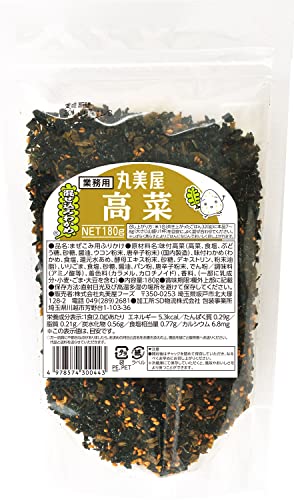 高菜-/180グラム (x 1)/-・FlavorName:高菜PatternName:180g・パッケージ個数:1・内容量:180g・原材料:高菜、わかめ、食塩、胡麻、砂糖、醤油、麦芽糖、デキストリン、唐辛子、小麦粉、還元水飴、ウコン、エキス(あさり、酵母)、澱粉、パーム油、調味料(アミノ酸等)、カロチノイド色素・商品サイズ(高さ×奥行×幅):70mm×235mm×140mm商品紹介 ごはんに混ぜるだけで、簡単にわかめごはんが作れます。 独自の工夫で、具材に旨味をギュッと閉じ込めているので、ごはんが冷めてもおいしく召し上がれます。 ほどよい塩味と旨味があるので、調味料や具材の一部として、ごはん以外にも簡単にアレンジ料理が作れます。 人気の高菜とわかめを組み合わせました。ピリッとした辛さとコク、シャキシャキ食感と独特の風味が楽しめます。 大容量180gの商品です。 原材料・成分 味付高菜(高菜、食塩、ぶどう糖、砂糖、醤油、ウコン粉末、唐辛子粉末)(国内製造)、味付わかめ(わかめ、食塩、還元水あめ、酵母エキス粉末、砂糖、デキストリン、粉末油脂)、いりごま、食塩、砂糖、醤油、パン粉、唐辛子粉末、でん粉/調味料(アミノ酸等)、着色料(カラメル、カロチノイド)、香料、(一部に乳成分・小麦・ごま・大豆を含む)