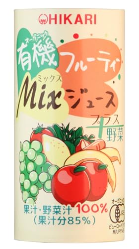光食品 有機フルーティーMixジュース+野菜 195g×15本 送料無料