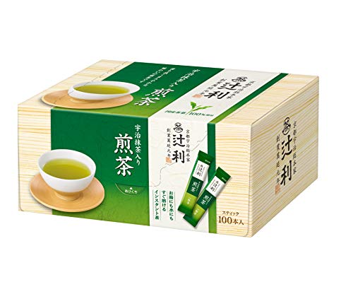 煎茶-/0.8グラム (x 100)/204033・Size:0.8グラム (x 100)・パッケージ個数:1・原材料:デキストリン(国内製造)、緑茶(国産)/酸化防止剤(ビタミンC)・商品サイズ(高さx奥行x幅):85mm×105mm×180mm商品紹介 辻利の茶匠がセレクトした国産茶葉を100%使用したインスタント茶です。1杯分ずつのアルミ包装で、いつでも新鮮なおいしさ。辻利が厳選した国産茶葉を使用しました。お湯でも水でもサッと溶けるので、季節を問わず本格的な味わいを手軽にお楽しみ頂けます。弱火焙煎・低温抽出と強火焙煎・高温抽出を組み合わせ、茶葉本来の旨みと渋みを引き出しました。宇治抹茶をブレンドし、ふくよかな香りに仕上げました。時間がない時やオフィスでは手軽なスティック タイプ。いつでも手軽にリラックス タイムを。手軽な分包個包装タイプ。【特大&大容量&アソート&個包装&水で溶ける】 使用方法 緑茶の粉末を1グラム、80度のお湯100mlに入れて、1分間浸けます。 安全警告 この商品は、子供の飲用に適していません。