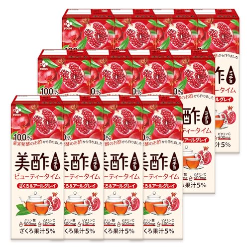 原材料名：糖類（果糖ぶどう糖液糖(国内製造)、砂糖）、ざくろ酢、ざくろ濃縮果汁、紅茶／ビタミンC、酸味料、香料・栄養成分表示（1本200ml当たり）エネルギー：88kcal、たんぱく質：0g、脂質：0g、炭水化物：21.6g、食塩相当量：0.2g、ビタミンC：400mg、クエン酸：500mg・内容量 200mL×12本・保存方法：高温、直射日光、冷凍を避けて保存してください。