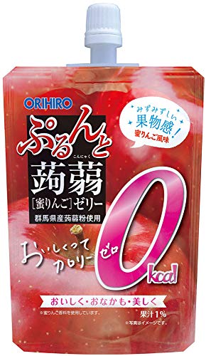 オリヒロ ぷるんと蒟蒻ゼリー カロリーゼロ 蜜りんご 130g×8個 送料無料