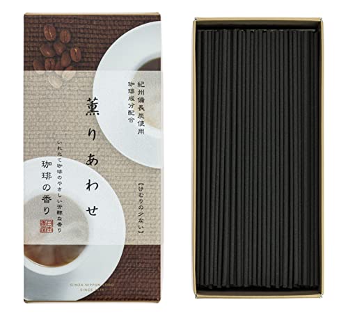 珈琲の香り/長さ140mm 内容量90g/M-23601・Color:珈琲の香りSize:長さ140mm 内容量90g・パッケージ個数:1・サイズ:7.5×15.5×3cm・素材:椨(タブ)の樹皮粉、炭・生産国:日本・燃焼時間:約25分(立てた場合)・◆けむりの少ない薫りあわせシリーズの線香・お線香の先端に火をつけ炎を消し、くゆらせてください。 ・香炉など不燃性の容器を使ってたいてください。 ・火の取り扱いには十分気をつけてください。 ・お子様の手の届かない所へ保管してください。 ・空気の流れや、たき方等の状態により、燃焼時間、けむりの量に多少の変化があります。