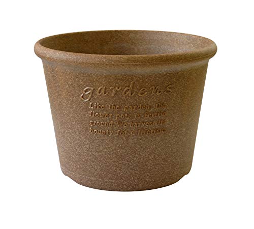 八幡化成(Hachimankasei) エコポット/植木鉢 浅型 8号 ナチュラル 『アーブル(Hachiman gardens:arb 送料無料