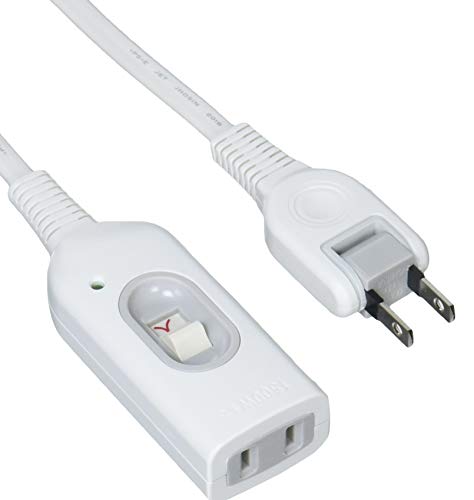 ホワイト/1m/TAP-B7-1N・Size:1m・パッケージ個数:1・中間スイッチ付きで機器のON・OFFができ、お手持ちのスイッチなしのタップもスイッチ付きにできます。・通電確認ランプ付きなので、一目で使用状況が確認できます。・恐ろしいコンセント火災を予防する、絶縁キャップ付きスイングプラグです。・定格容量：15A・125V（1500Wまで）・プラグ：2P（絶縁キャップ付きスイングプラグ）普通のタップが集中スイッチ付タップに変身！手元で入り切りできて便利な延長コード ●中間スイッチ付きで機器のON・OFFができ、お手持ちのスイッチなしのタップもスイッチ付きにできます。 ●通電確認ランプ付きなので、一目で使用状況が確認できます。 ●恐ろしいコンセント火災を予防する、絶縁キャップ付きスイングプラグです。 ■定格容量：15A・125V（1500Wまで） ■プラグ：2P（絶縁キャップ付きスイングプラグ） ■差込口：2P・1個口 ■コード：VFF 1.8平方ミリメートル×2芯 仕上がり外形寸法 約4.2mm×7.6mm ■コード長：1m ■本体サイズ：W104.5×D35×H23.6mm ■使用地域：日本国内のみ。日本以外ではご使用いただけません。 ■認証：電気用品安全法（PSE）技術基準適合品
