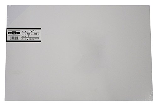 2mm厚白/300X450mm/EB342-5 シロ・Size:300X450mmStyle:2mm厚Color:白・パッケージ個数:1・材質:塩化ビニル樹脂・サイズ:2×300×450mm・熱変形温度:約65~70度・色:白・模型や雑貨の制作及びディズプレイなどの材料に使用される、一般的な塩ビ板。ユニサンデー 模型材料やディズプレイ、雑貨制作などの材料に用いられる一般的な塩ビ板 ドライヤー等で部分的に熱して変形・加工することができる 対薬品性、電気絶縁性に優れ、燃えにくい素材 ※加熱加工する際はやけどに十分注意すること