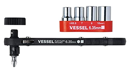 ソケット 4個付グレー|ブラック/-/TD-72・Style:ソケット 4個付・パッケージ個数:1・セット内容:板ラチェットドライバー・セット内容:ビット+2・セット内容:ソケットホルダー・セット内容:ソケット5.5、7、8、10mm●狭いところで便利な薄型ラチェットハンドルです。●スピードリングで早回しができます。