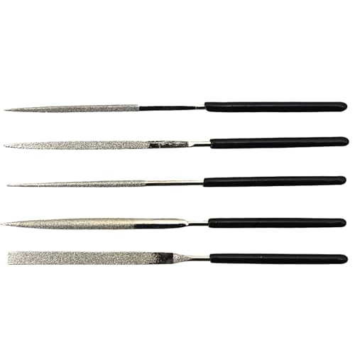 5本組 極小 100mm-/-/100mm極小　5本組・Style:5本組 極小 100mm・パッケージ個数:1・超硬チップ・超硬工具・ドリル刃・ナイフ・鋏・鎌・セラミック・ガラスなど・粒度:#180・平/半丸/丸/三角/四角・収納ケース付焼入鋼材・超硬合金・セラミック・ガラスなど硬い材料の切削加工に最適な工業用ダイヤモンドを使用