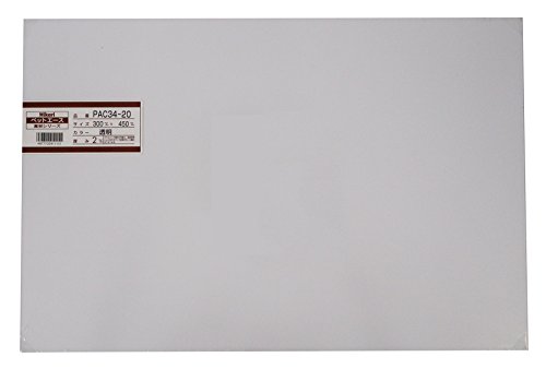 2mm厚透明/300X450mm/PAC34-20 トウメイ・Size:300X450mmStyle:2mm厚Color:透明・パッケージ個数:1・色：透明・幅(mm)：300・長さ(mm)：450・厚さ(mm)：2.0・熱変形温度：68℃透明性はアクリルに匹敵し、耐衝撃性はポリカーボネートに近く、加工性、安全性も抜群。 又、リサイクルに適した環境保全にも充分配慮している。