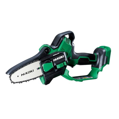 【18V】蓄電池・充電器別売グリーン/小型/CS1810DD・Style:【18V】蓄電池・充電器別売PatternName:なし・パッケージ個数:1・小枝から太枝までパワフル切断。作業がはかどるミニチェンソー。・ハイパワーの高トルクモーター搭載により高い粘り強さを実現。高負荷時もチェンロックしづらく、太い枝でも快適に作業できます。・薄刃ソーチェン採用により低振動＆低反発を実現。細い枝がスムーズに切断できます。・ソーチェンとチェンバーはツールレスで交換可能です。また、別売のポールアタッチメントに取り付けて高所の切断作業も可能です。・標準付属品：チェンケース、ガイドバー、ソーチェン(SC11-34)、チェンオイル(50ml)●小枝から太枝までパワフル切断 作業はかどる充電式ミニチェンソー ●トップクラスの粘り強さ ハイパワーの高トルクモーター搭載により高い粘り強さを実現。 高負荷時もチェンロックしづらく、太い枝でも快適に作業できます。 CS1810DD 50N　※SPF2×10横挽き切断時の最大推力。数値は参考値です。条件や材料により異なります。 ●低振動・低反発 薄刃ソーチェン採用により低振動、低反発を実現。 細い枝もスムーズに切断できます。 ●ツールレスでソーチェンとチェンバーの交換が可能 ●コンパクトで軽量 質量 1.9kg (蓄電池BSL36A18X装着時) ●1充電当たりの作業量(目安)：木材切断 約380カット ※ ※材料：杉角材50×50mm/BSL36A18X使用時 ●別売部品で高所作業も可能に 別売のポールアタッチメントに取付けることで高所の切断作業が行えます。 別売ポールアタッチメント使用時の全長：1 525mm〜2 095mm (蓄電池を除く) ［別売部品］ ホルスター：コードNo.0038‐1933 ソーチェン SC11-34(1/4インチ)：コードNo.0038-1805 ポールアタッチメント：コードNo.0038‐1479