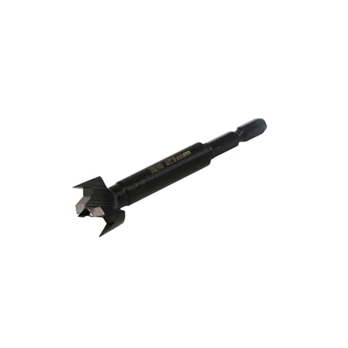 6.35mm六角軸ブラック/21mm/SSKW-21H・Size:21mmStyle:6.35mm六角軸・パッケージ個数:1・特徴:圧倒的切れ味で木材にスピード穴あけが可能・穴径:21mm、全長:約90mm・軸:6.35mm六角軸、材質:S45C・適正回転数:3000min-1以下・対応機種:電気ドリル・充電ドリルドライバー・充電インパクトドライバー圧倒的切れ味で木材にスピード穴あけが可能 【用途】 木、堅木、集成材、竹などの穴あけ 【特徴】 ・木や竹に貫通穴や止め穴など多彩な穴あけができる ・貫通穴、止め穴、重ね穴、斜め穴加工が可能 ・6.35六角軸でインパクトドライバーに直接取り付けできる ・高硬度刃は従来品より鋭い切れ味 ・特殊ケガキ刃は従来品より軽く鋭く切り込みができる 【注意事項】 ※本製品の「使用上の注意」等をよく読み正しく安全にご使用下さい。 ※使用する電動工具本体の取扱説明書をよく読み正しくご使用下さい。 ※使用回転数の範囲でご使用下さい。 ※回転専用で使用して下さい。 ※有効深さはドリルチャックのところまでです。 ※使用後はドリル刃を本体からはずし、防錆油を塗布し安全な場所に保管して下さい。 ※お子様の手が届いたり、容易に持ち出せる所、湿気の多い所、温度が急変する所には保管しないで下さい。