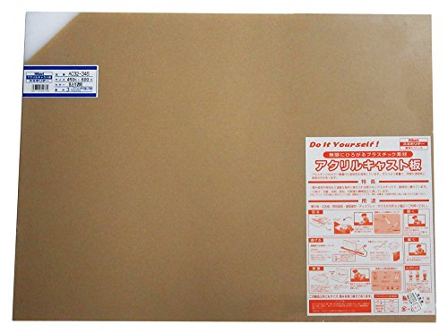 3mm厚乳白半透明/450X600mm/AC32-346 ニュウハク・Size:450X600mmStyle:3mm厚Color:乳白半透明・パッケージ個数:1・比重:1.19・連続最高使用湿度:80℃・熱変形温度:87~105℃・燃焼性:可燃性・色:乳白透明色プラスチックの中で一番優れた透明性を保有しています。 ガラスより軽量で、同様の陽明生徒表面光沢があります。 屋外使用や証明など過酷な条件に耐えられる数少ないプラスチックで、耐候性に優れています。 穴あけ、切断、切削、彫刻、印刷等の機械加工に適しています。ただし、アルコール系の薬品に侵されにくい反面、接着加工については、溶剤(接着液)の浸透が押し出し板より遅いのでご注意ください。 用途:標示板・広告板・照明器具・建築資材・ディスプレイ・ガラスの代用など幅広くご使用ください。