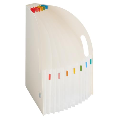 リヒトラブ ドキュメントボックス A4スリム タテ 6仕切 7ポケット ホワイト F7692-0 送料無料