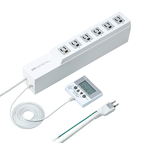 サンワサプライ タイマー付きタップ 6個口・3P 充電管理タイマーパネル搭載 日本製 TAP-RT1 送料無料