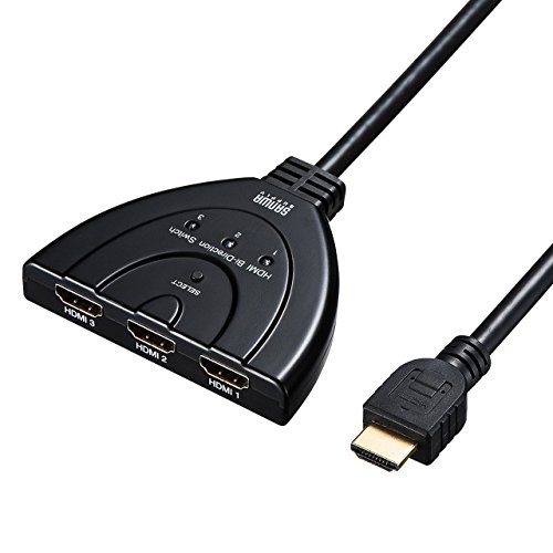 1) 本体のみブラック/-/SW-HD31BD・Style:1) 本体のみ・パッケージ個数:1・【対応機器】:HDMI出力端子を標準搭載している映像機器・家庭用ゲーム機・パソコン・【対応出力機器】:HDMI入力端子を標準搭載しているテレビ・パソコン用ディスプレイ・プロジェクターなど・【切替内容】:HDMI入力3:HDMI出力1 または HDMI入力1:HDMI出力3・【HDMI規格】:HDMI Ver1.4、フルHD 3D対応、HDCP対応・【最大解像度】:1080p(1920×1080)、WUXGA(1920×1200)・HDMI機器3台を切り替えて1台のテレビへ出力、またはHDMI機器1台を切り替えて3台のテレビやプロジェクターなどに切り替えて出力できる双方向対応HDMI切替器です。 ※分配出力機能はありません。 ・1080p(1920×1080)のフルハイビジョン映像に対応しています。 ・HDCP(High-bandwidth Digital Content Protection)Pass-throughです。 ・DTS Digital、Dolby Digital(DTS-HD、Dolby True HD)に対応しています。 ・HDDレコーダーやプロジェクター、プレイステーション(R) 4・3など様々なHDMI機器に対応しています。 ※本製品は一部4K対応機器でも動作しますが動作はしていません。 ※本製品はプレイステーション(R) 4.4Proでの動作確認をしておりますが最大解像度1080pまでの対応であり4K解像度での動作はできません。 ※プレイステーション(R) は(株)ソニー・コンピュータエンタテイメントの登録商標です。 ・最大解像度:1080p(1920×1080)、WUXGA(1920×1200) ・インターフェース:入出力用/HDMI タイプA(19pin)メス×3 入出力用/HDMI タイプA(19pin)オス×1 ・切替内容:HDMI入力3:HDMI出力1 または HDMI入力1:HDMI出力3 ・HDMI規格:HDMI Ver1.4 フルHD 3D対応 ・HDCP:対応 ※ディスプレイもHDCPに対応している必要があります。 ・切替方式:本体切り替えボタン ・データレート:最大3.4Gbps ・消費電力:0.5W ・環境条件:稼動温度・湿度/0~70℃・10~85%以下(結露なきこと) 保存温度・湿度/-10~80℃・5~90%以下(結露なきこと) ・材質:ABS樹脂 ・サイズ:本体部/W61×D82×H15mm ・ケーブル長:約60cm ・付属品:USB給電ケーブル(約70cm)、取扱説明書、書