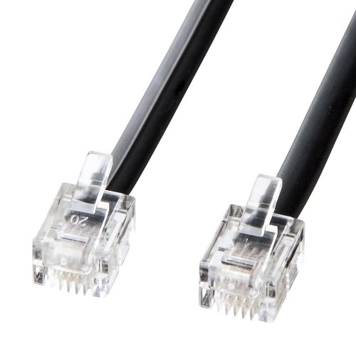 サンワサプライ モジュラーケーブル(黒) 3m TEL-N1-3BKN2 送料無料