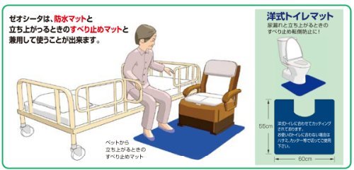 ブラウン/55cm×60cm(洋式)/-・パッケージ個数:1・商品サイズ (幅×奥行×高さ) :62×9×9cm・内容量:1枚特徴 ●サイズ/高さ0.3×幅55×奥行60cm ●重量/190g ●材質/EVA発泡スポンジ、天然ゼオライト、セシオン ○EVA発泡スポンジ製です。汚れても簡単に洗えて素早く乾燥します。 ○ポータブルトイレ周りの防水・防臭のお悩みにお応えします。 ○ゼオライトの消臭効果は活性炭の16倍。 。 ○防水マットと立ち上がるときのすべり止めマットと兼用して使うことが出来ます。 ○洋式トイレに合わせてカッティングされております。お使いのトイレに合わない場合はハサミ、カッター等で切ってご使用下さい。