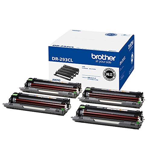 ドラムユニット4個入りパック/ブラック用1個カラー用3個/-/DR-293CL・パッケージ個数:1・対応機種:HL-L3230CDW、MFC-L3770CDW・ブラザー純正インクは製品本体の性能を十分に発揮するために研究を重ね、開発されています。・非純正インクをお使いになりますと製品本体の性能を十分に発揮できないだけでなく製品本体を損傷させる可能性がありますのでご注意ください。ドラムユニット(ドラム4個入りパック/ブラック1個、カラー3個)