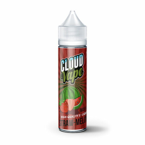 クラウドベイプ ストロー メロン Cloud Vape Straw Melon 60mlフルーツ系 スイカ イチゴ Vaporever ヴェポレバー 海外産 電子タバコ ベイプ ヴェイプ VAPE リキッド 送料無料 E-liquid 低価格 高品質 ニコチン0mg 爆煙 おすすめ 人気