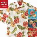 かりゆしウェア メンズ 結婚式 ゴルフ 沖縄 かりゆし シャツ アロハ アロハシャツ レギュラーカラー MANGO HOUSE マンゴハウス 国産 リゾート お揃い ペア 長袖シャツ キングハイビーラン 236047