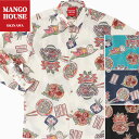 かりゆしウェア メンズ 結婚式 ゴルフ 沖縄 かりゆし シャツ アロハ アロハシャツ レギュラーカラー MANGO HOUSE マンゴハウス 国産 リゾート お揃い ペア 長袖シャツ 236059 うちなー定食やー