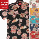 かりゆしウェア メンズ 結婚式 ゴルフ 沖縄 かりゆし シャツ アロハ アロハシャツ レギュラーカラー MANGO HOUSE マンゴハウス 国産 リゾート お揃い ペア 234027 うちなー定食やー