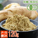 【有機JAS認証】オーガニック生姜パウダー120g(60g×2袋)皮ごと粉末