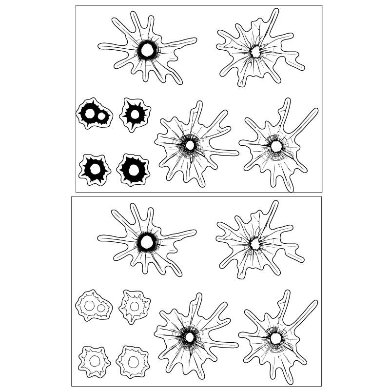 弾痕透明ステッカー 銃弾痕ステッカー 車 自動車 バイク スーツケース アメリカン 傷隠し カーステッカー シール 弾痕 屋外用 人気の弾痕透明ステッカー デカール シール 車 ボディー ガラス …