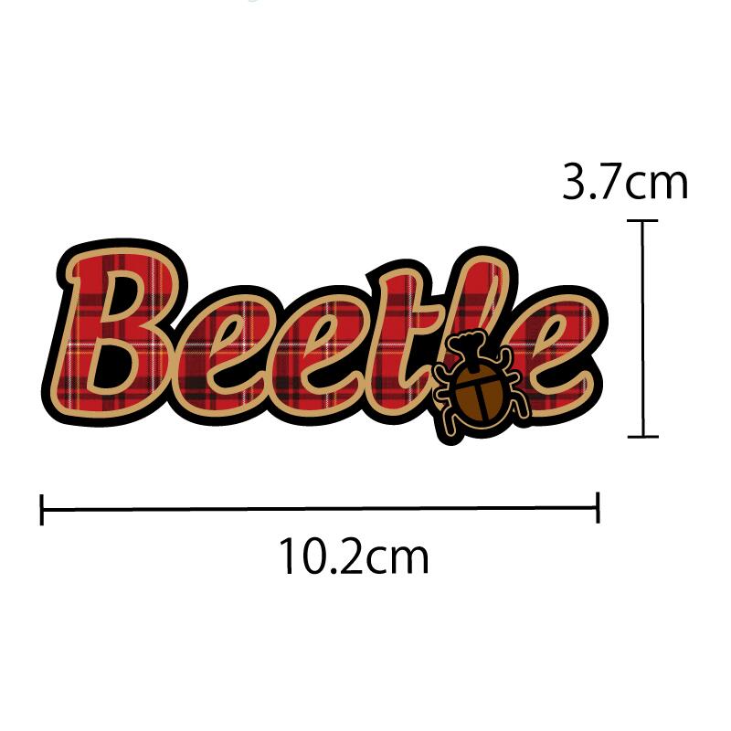 ビートルゴールドステッカー 1枚 ワンポイント beetle カブトムシ VW フォルクスワーゲン 車用 かわいい ポップ ステッカーチューン シール ワーゲン ビートル デカールの商品画像 3
