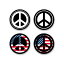 ԡޡ ̥Хå Peace symbol 54mm å ˹ Хåѥå å ̥Хå ꥫ ʿ ħ ǰ ݷ ݥ 襤 ܥ