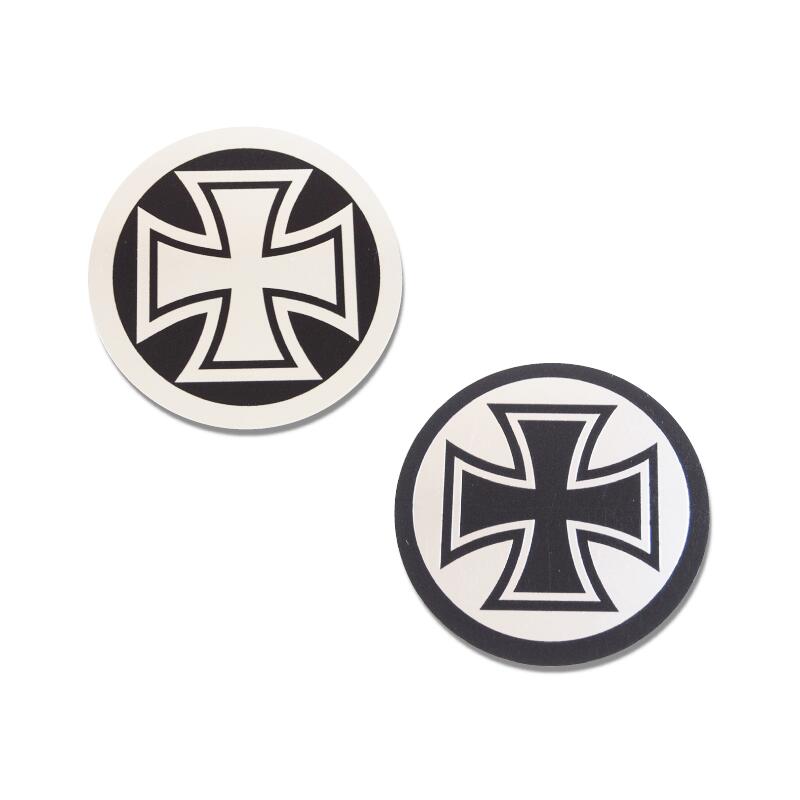 （ミラー）アイアンクロスミラーステッカー アイアンクロス シール 丸タイプ ワンポイント バイクカス..