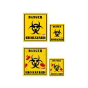 (マットラミ) バイオハザード ステッカー 大小2枚セット BIIOHAZARD 生物 災害 危険 ゾンビ ZOMBIE 艶消し ブラッド ドア 壁 耐水 防水 ワンポイント 窓用 汎用