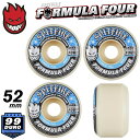 スケートボードウィール SPITFIRE スピットファイヤー F4 FORMULA FOUR CONICAL FULL - 99DURO 99A 52mm BLUE フォーミュラフォー コニカルフル ブルー 4個1セット パーツ ハード ウイール タイヤ スケボー SK8