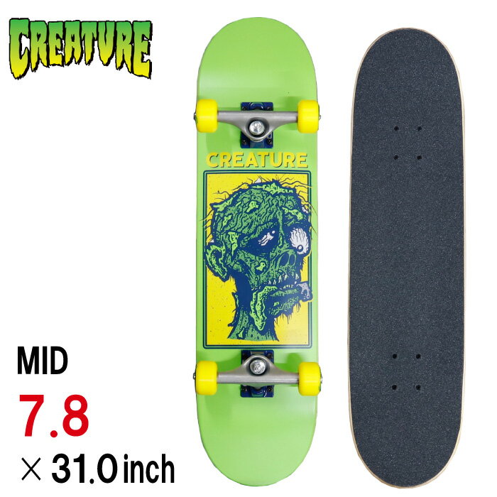 スケボー キッズ コンプリート スケートボード CREATURE クリエーチャー RETURN OF THE FIEND 7.8 MID クリーチャー ストリート トリック 初心者 キッズ用 子供用 誕生日 クリスマス プレゼント
