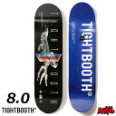 TIGHTBOOTH PRODUCTION プロスケーターの上野伸平が2005年に立ち上げたスケートボードプロダクション【TIGHTBOOTH PRODUCTION】 日本におけるストリートスケートシーンを長きにわたって牽引してきたキャリアを駆使し、世界各国からも注目を集めるスケートビデオ”LENZ”シリーズやアパレルラインを展開する。 スケートボードの映像制作にとどまらず、独自の世界観を落とし込んだアパレルライン・デッキブランドとしても始動し、更に活動の幅を広げている注目ブランド。 【サイズ】 長さ：31．56インチ / (約80．16cm) 横幅（最大値）：8．0インチ / (約20．32cm) ホイールベース：14．0インチ / (約35．56cm) 【ご注意】 ※デッキ面(オモテ面/デッキテープを貼る面)のカラーはアソートとなります。写真とは異なるカラーの場合もありますので予めご了承下さい。こだわりのある方は現在庫のカラーをお問い合わせ下さい。 ※木目柄が出ているモデルに関しては、商品により木目の出方やカラーの入り方が画像とは異なる場合もございますのであらかじめご了承下さい。 【検索用】 スケボー デッキ 単品 デッキ スケートボード タイトブース プロダクション TIGHTBOOTH PRODUCTION 上野伸平 トリック パーク ランプ ストリート 板 SK8 おしゃれ かっこいい かわいい 誕生日プレゼント クリスマスプレゼント バレンタイン ギフト ホワイトデー お返し クリスマス プレゼント 誕生日 お祝い 母の日 父の日 敬老の日 母親 父親 友達 女性 男性 ※モニター等の状況によりカラーの見え方が多少変わってしまう場合もございます。予めご了承下さい。 【ラッピング】対応 マニアック（マニアックサーフ）で販売している商品は、スタッフが自信を持ってオススメ出来るサーフィン用品・アウトドア用品・スケートボード用品をはじめ、ストリート系・サーフ系アパレルグッズ各種も取り扱っています。商品に関するお問い合わせなどもお気軽にご連絡ください。メーカー希望小売価格はメーカーカタログに基づいて掲載していますDETAIL- ディテール - ※モニター等の状況によりカラーの見え方が多少変わってしまう場合もございます。予めご了承下さい。