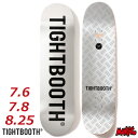 スケボー デッキ スケートボード TIGHT BOOTH タイトブース LOGO SILVER DECK 7.6 7.8 8.25 SK8 SKATEBOARD 板 ストリート トリック 大人用 TIGHTBOOTH PRODUCTION 