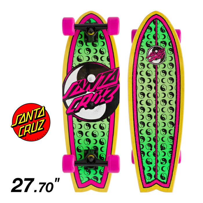 スケボー コンプリート スケートボード SANTA CRUZ サンタクルーズ YIN YANG DOT DOT SHARK CRUISER 27.7” サンタクルズ クルーザー サーフスケート パーク ボウル サーフィン トレーニング