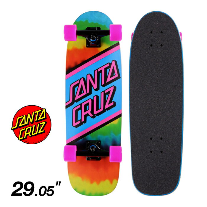 スケボー コンプリート スケートボード SANTA CRUZ サンタクルーズ RAINBOW TIE DYE STREET CRUISER 29.05” サンタクルズ クルーザー サーフスケート パーク ボウル サーフィン トレーニング