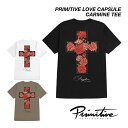 楽天マニアック 波乗り＆スケボーSHOPPRIMITIVE プリミティブ Tシャツ LOVE CAPSULE ラブカプセル CARMINE TEE スケーター メンズ 半袖Tシャツ バックプリント スケートブランド 男性用 スケボー スケートボードブランド