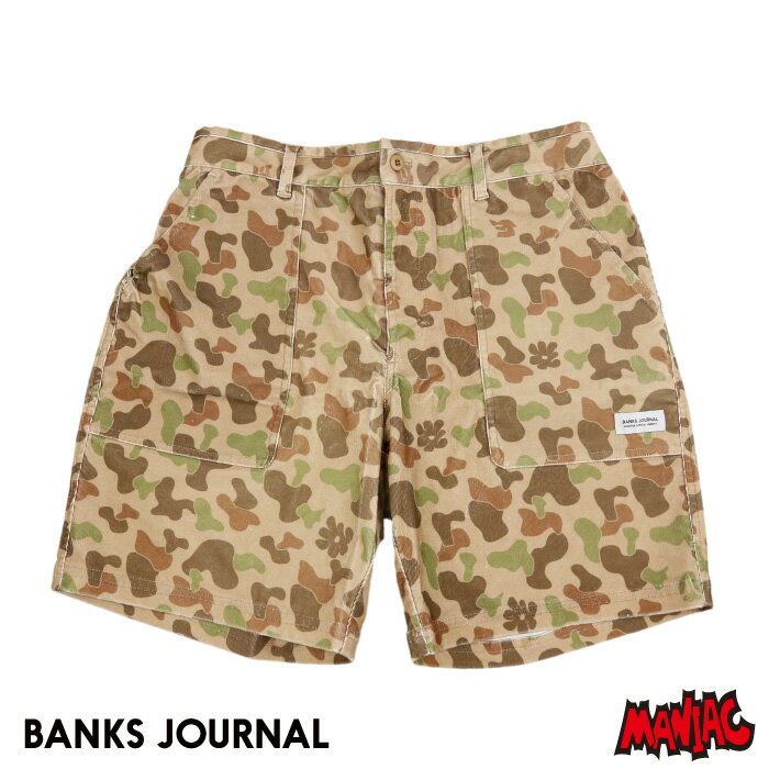 BANKS JOURNAL ハーフパンツ ショーツ バンクスジャーナル バンクス メンズ WS0157-241 BIG BEAR CAMO コットン ワンマイルウェア ボトムス ハーパン 半パン 半ズボン 男性用